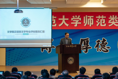 文学院院长胡玉伟作汉语言文学专业整改汇报